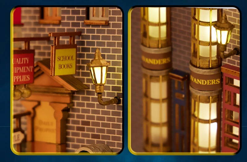 DIY Wooden Diagon Alley Book Nook Kit