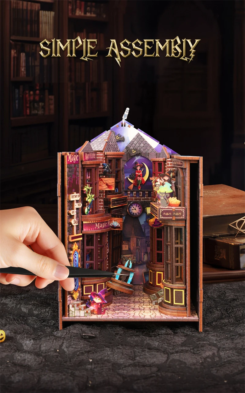 DIY Wooden Magic Alley Book Nook