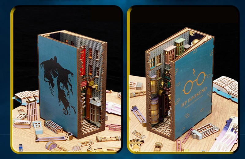 DIY Wooden Diagon Alley Book Nook Kit