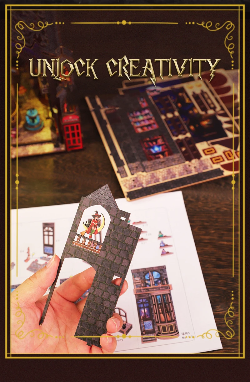 DIY Wooden Magic Alley Book Nook