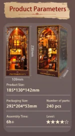 DIY Wooden Magic Academy Book Nook Kit